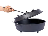 pre-Seasoned Cast Iron Dutch Oven With Skillet Lid, Outdoor Camping Deep Pot for Camping Fireplace 51168450