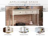 Series Console Table Traditional Design with Two Drawers and Bottom Shelf 67551365