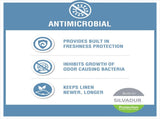 100% Cotton 8 Piece Antimicrobial Towel Set B03599317
