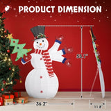 Lighted Snowman Christmas Yard Decorations, Pre-lit 2D Snowman Waving Hands with 170 LED Warm White 54478455