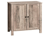 Washed Grey MDF Bathroom Tall Cabinet with Melamine Finish, Double Doors, 23.6*11.8*31.5in 08862214