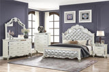 Milan Mirror Framed Chest made with Wood in White B00956628