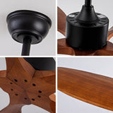 New Model 60 Inch Ceiling Fan With 5 Solid Wood Blades Remote Control Reversible DC Motor For Living W2991P343746