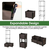 Expandable Rustproof Raised Garden Bed Planter - 62.99in Tall with Trellis, Automatic Water 18741243
