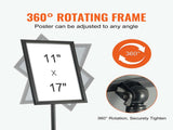 Pedestal Sign Holder Adjustable Poster Stand 11 x 17 Inch Round Base 46911585