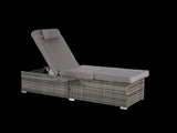Outdoor Chaise Lounge Chair Set of 2 with Storage Patio Pool Chairs Tanning Lounges for W874P266307
