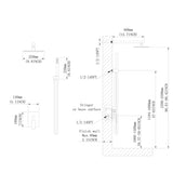 10 inch Shower Head Bathroom Luxury Rain Mixer Shower Complete Combo Set Wall Mounted TH6001MB