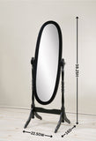 Traditional Queen Anna Style Wood Floor Cheval Mirror, Silver Finish T2574P164245