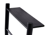 Freestanding Acacia Wood Towel Ladder, 4 Tiers, Black 41215623