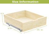 Hard Close Pull Out Cabinet Organizer 8" High Drawer 19" W x 21" D Wood Slide Out Shelves Cabinet T3210P277238