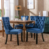 ZNTS Modern, High-end Tufted Solid Wood Contemporary Velvet Upholstered Dining Chair with Wood Legs 93951433