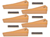 23 230 Series 230S Bucket Teeth w/ 23TF/23FP Flex Pin for Excavator 5 Piece Low Carbon Alloy Steel 10970263