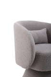 Swivel Accent Chair Armchair, Round Barrel Chair in Fabric for Living Room Bedroom W136194691