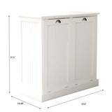 Two-Compartment Tilt-Out Laundry Sorter Cabinet-White W112049950