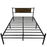 Queen Bed Frame with Victorian Vintage Headboard and Footboard/Under Bed Storage/No Box Spring W3286P308822