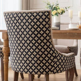 A&A Furniture, Ultra Side Dining Chair, Thickened fabric chairs with neutrally toned solid wood W1143P154099
