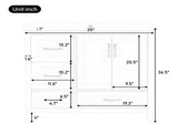 36 inch Bathroom Vanity with Sink, One Cabinet with Soft-closing Doors, 4 Soft-Closing Drawers, N759P292552K