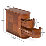 1pc Solid Bedroom Bedside Table with 2 Storage Drawers Solid 91370281