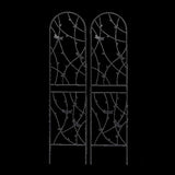 2 Pack Metal Garden Trellis 86.7" x 19.7" Rustproof Trellis for Climbing Plants Outdoor Flower W1586P268045