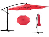 Outdoor Patio Umbrella, 10ft Offset Hanging Patio Umbrella with Aluminum Stand, 8 Ribs, UV 40080159