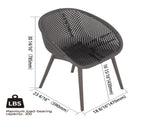 Summer - 2-Pack Modern Lounge Chairs Indoor/Outdoor All-Weather PP Plastic, Lightweight for Patio, W3450P323310