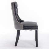 Furniture,Modern, High-end Tufted Solid Wood Contemporary PU and Velvet Upholstered Dining Chair 36795313