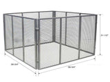 Large Outdoor Bin, 172 Gallon Metal Wire Mesher, Rust-Proof Coating Square Garden W465P370172