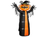 10ft Inflatable Halloween Decor with Rotatable Head Pumpkin Ghost in Cape, 6 Built-in LED Lights, 29244331