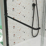 Bypass shower door, sliding door, with 1/4" tempered glass and Matted black finish 50-54"x70" W2122131035