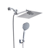 Chrome Shower Head, 10 Inch High Pressure Rainfall Shower Head/Handheld Shower Combo with 11 Inch W121960348