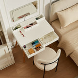 Makeup Vanity Desk with Removable Mirror and Lights, 3 Color Modes & Adjustable Brightness Dressing W760P304981