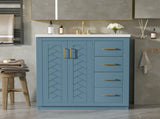 30'' Bathroom Vanity with Ceramic Sink Combo, Solid Wood Frame Bathroom Storage Cabinet, N710P191947M