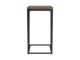 Rustic Tobacco Herringbone and Sandy Black Accent Table B062P153914