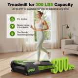 Walking Pad with Incline 5%, Treadmill with APP/Remote Control, 300lbs Capacity Running Machine, 97474005