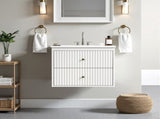 24'' Bathroom with Sink Set, Floating Bathroom Storage Cabinet with Doors and Drawers, Modern 40241163