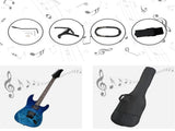 39in Electric Guitar H-H Pickups Trans Blue suit for Heavier Rock 55240222