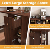 Multifunctional Folding Dining Table with Wall-Mounted Sideboard & Storage for Small Apartments 60707254