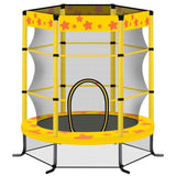 ZNTS 55 Inch Kids Trampoline with Safety Enclosure Net, 4.5FT Outdoor Indoor Trampoline for Kids 72438627