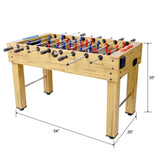 ZNTS 54-Inch Hurricane Foosball Table for Family Game Rooms with Light Cherry Finish, Analog Scoring and 20056941