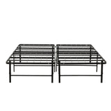 Metal Mattress Foundation Bed Frame, Queen Size Bed Base, Bedroom Furniture, Black B011P204498