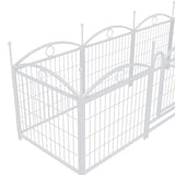 ZNTS Dog Playpen Indoor 24 inch 8 Panels Metal Dog Pen Pet Dog Fence Outdoor Exercise Pen with Doors, 37604366