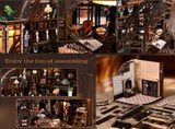 MUSIC PARK 3d wooden puzzle for adults Bacchus Study book nook with lights model kit dollhouse DIY 52414422