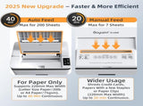 200-Sheet Auto Feed Paper Shredder, 40 Min Non-Stop Heavy Duty Shredders, P-5 Ultra Security 75333406