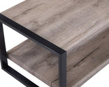1pc Contemporary Coffee Table with Storage Shelf Rustic Brown Finish Living Room Wooden Furniture B011P244355