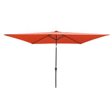 10 x 6.5t Rectangular Patio Solar LED Lighted Outdoor Umbrellas with Crank and Push Button Tilt for W65642334