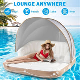 inflatable pool Floating lounge Swimming raft with parasol 62866070