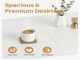 47 Home Office Desk with 2 Fabric Drawers, Storage Shelf, X-Frame Support, Spacious 73523890