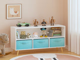 Kids bookcase with Collapsible Fabric Drawers, Children's Book Display, Toy Storage Cabinet 15986416