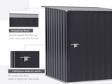 Outdoor Garden Storage Shed Galvanized Steel Tool House 60583842