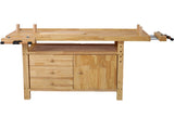 Wood Workbench - Wooden Workbench for Garage Workshop and Home, with Rapid Action Woodworking Vise 7 59267549